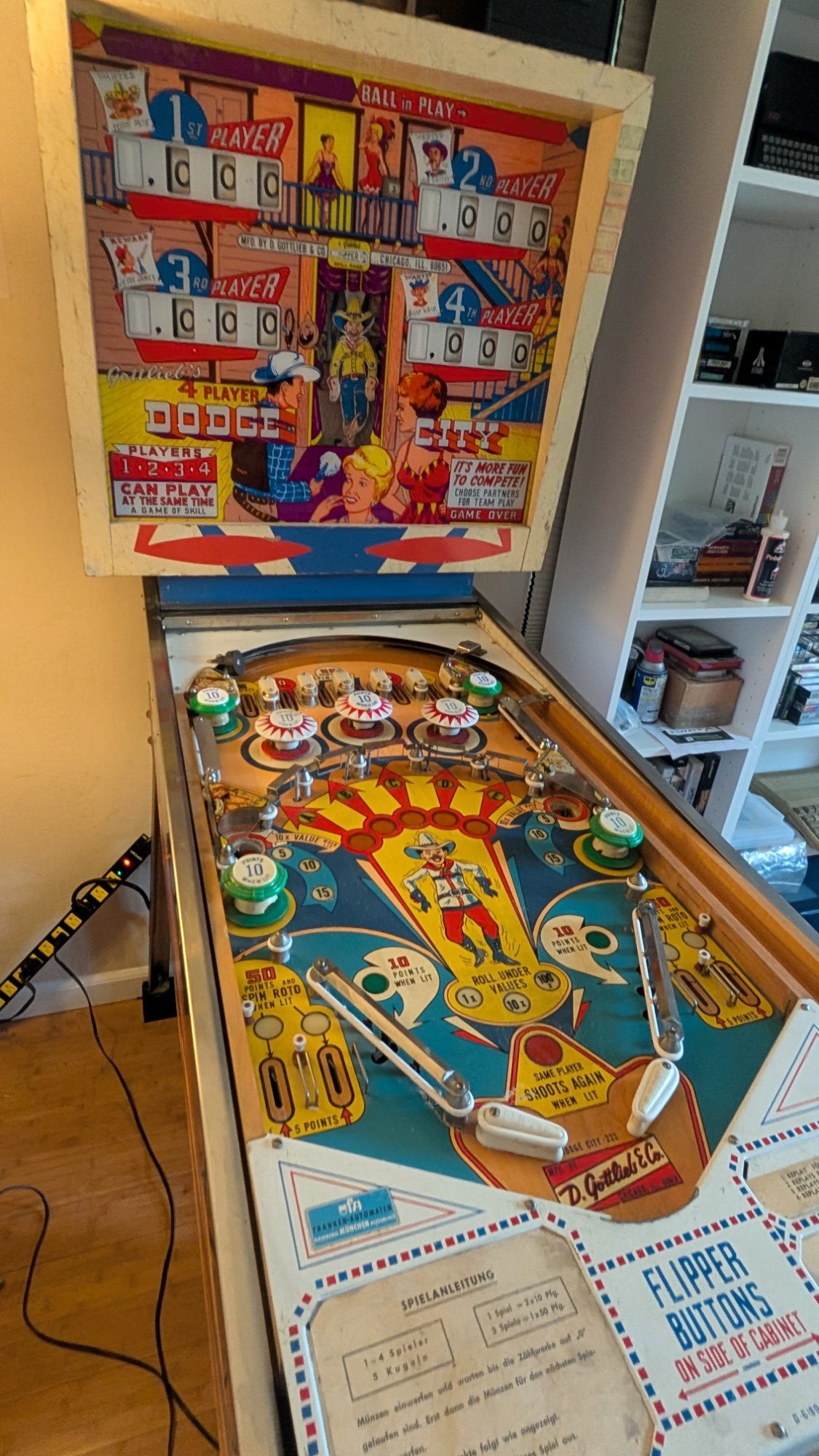 Gottlieb Dodge City electromechanical pinball machine restoration and repair